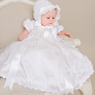 White Christening Gown & Bonnet Baby Gowns